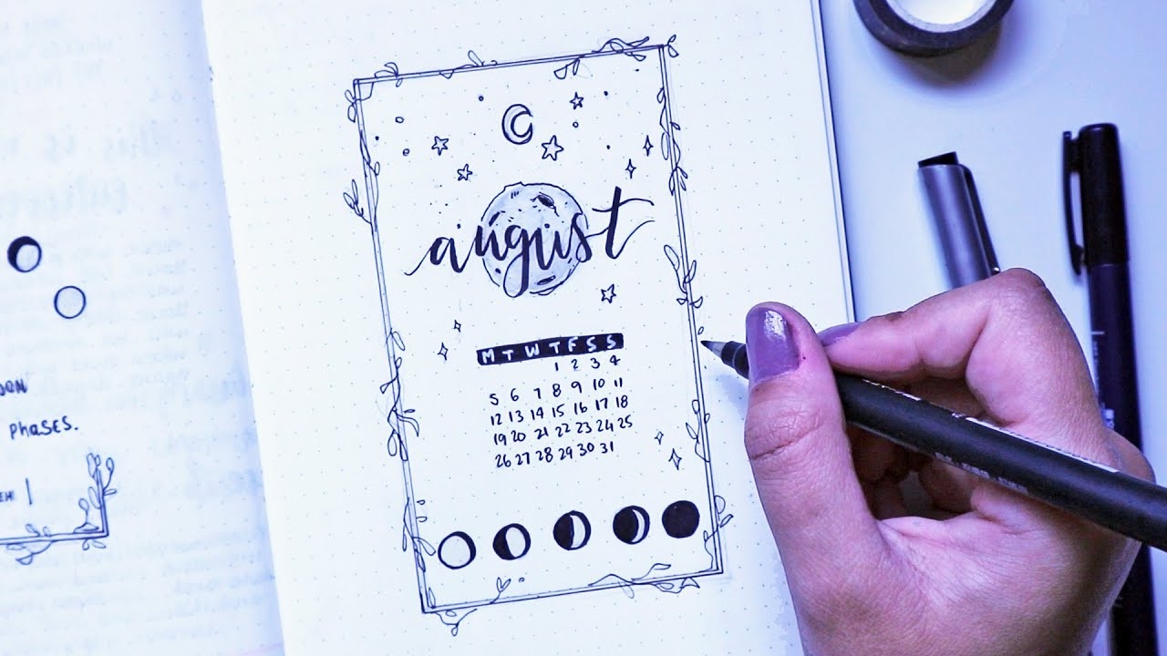 lunar moon tracker bullet journal
