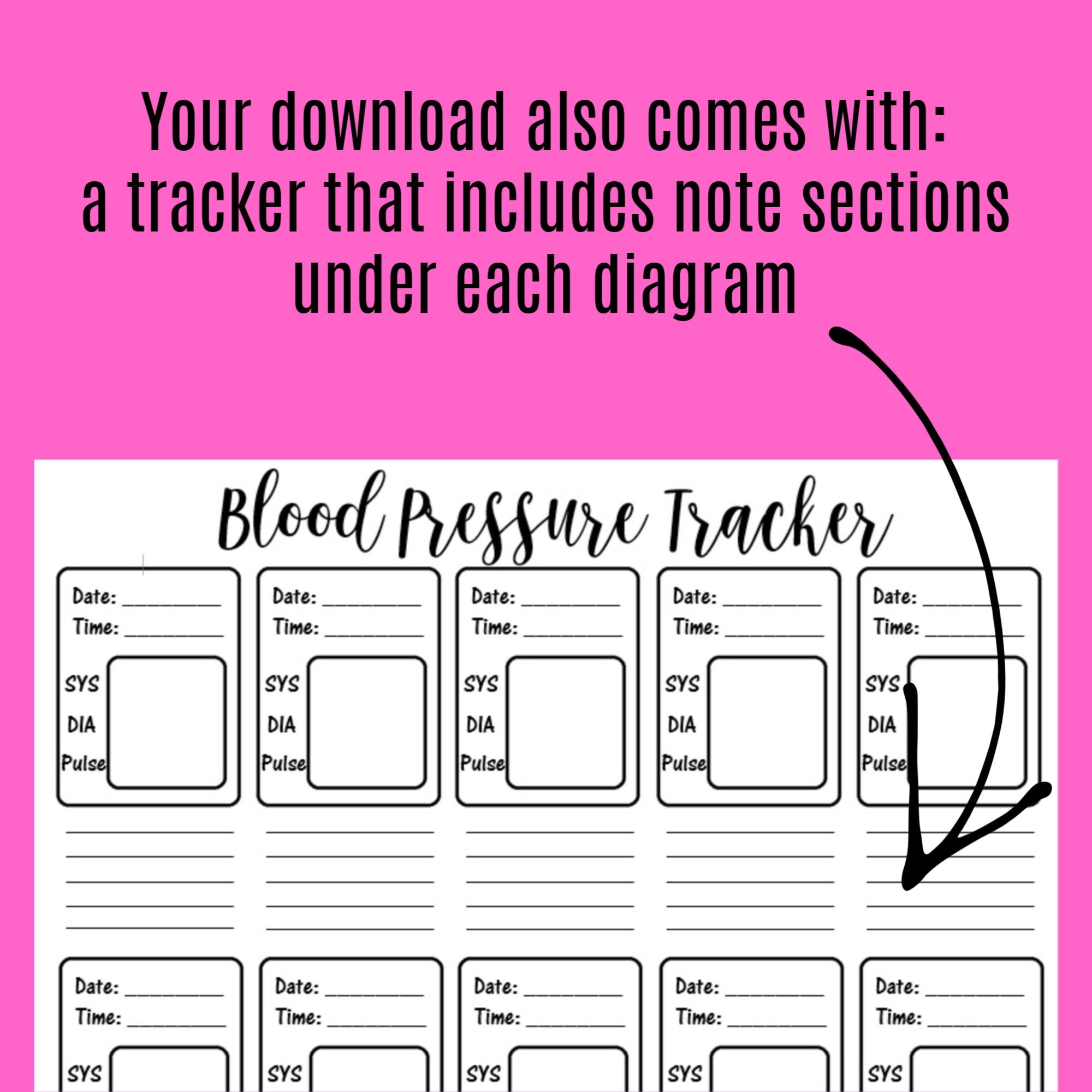 Blood Pressure Tracker Blood Pressure Chart Classic Happy Planner Bullet Journal Disc Bound Printable Laminate Serving Peaches Etsy