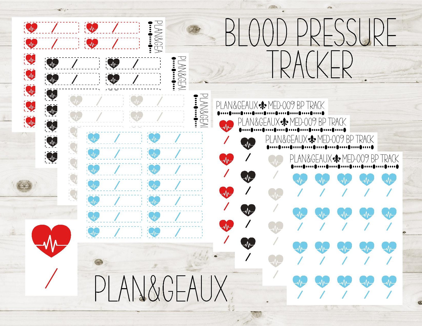bullet journal blood pressure tracker