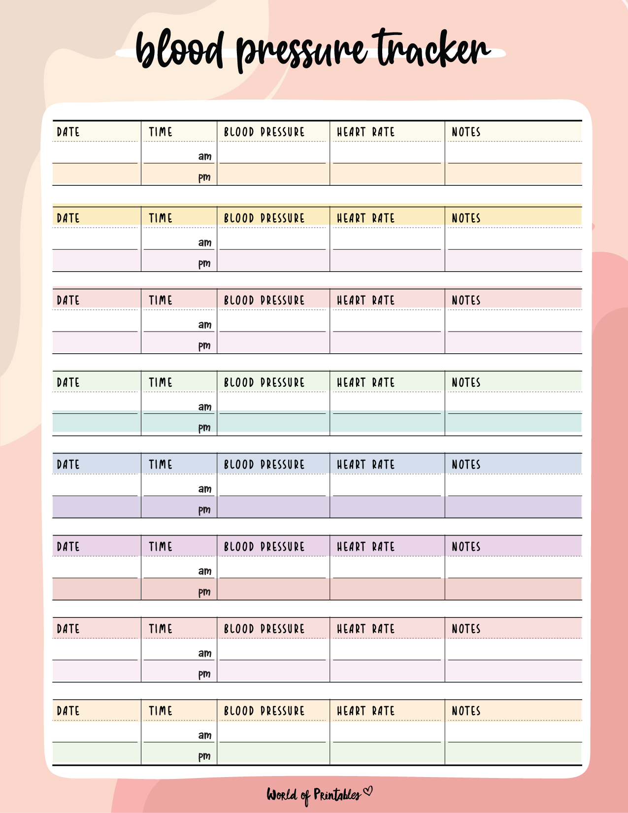 bullet journal blood pressure tracker ideas