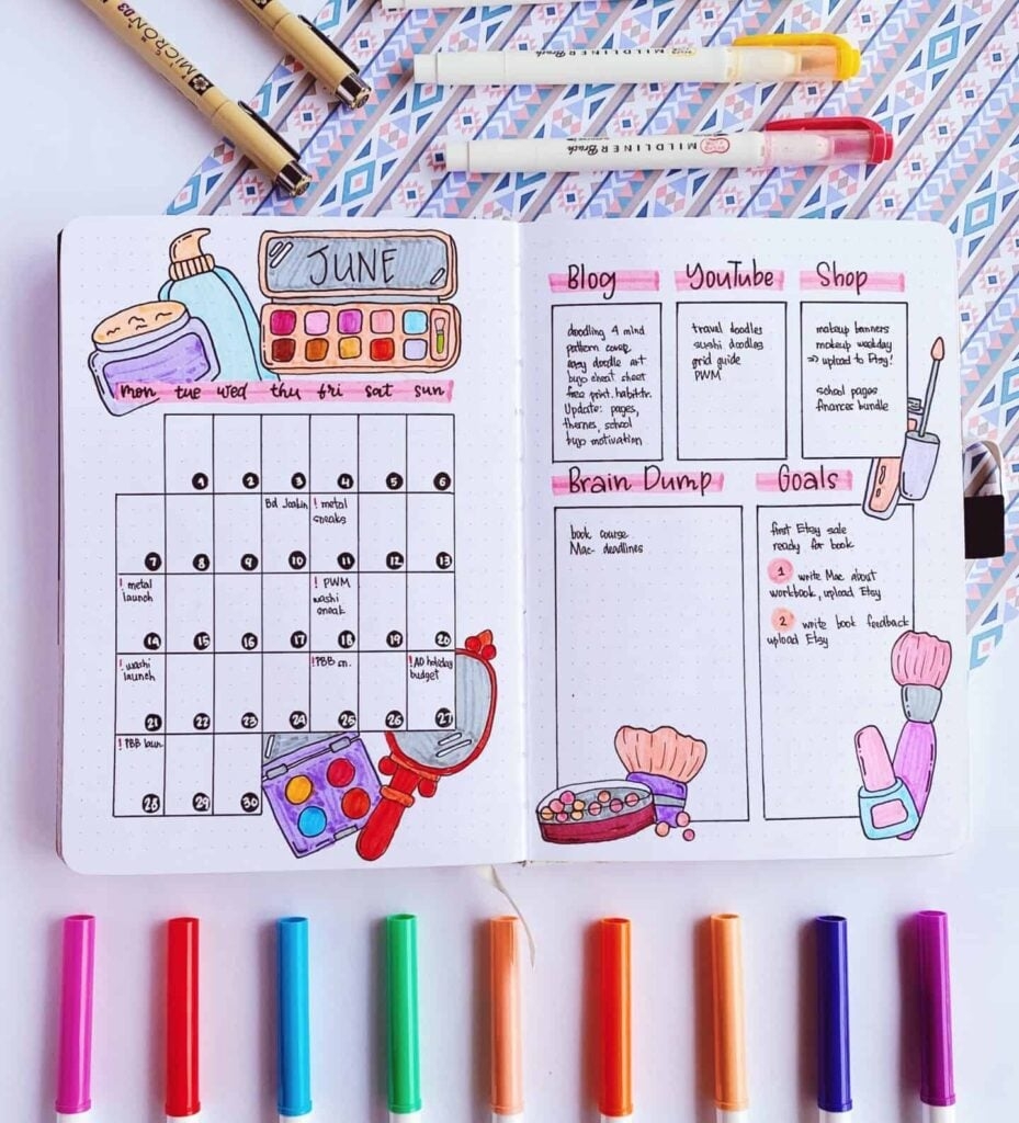 Bullet Journal Monthly Log And How To Use It Masha Plans