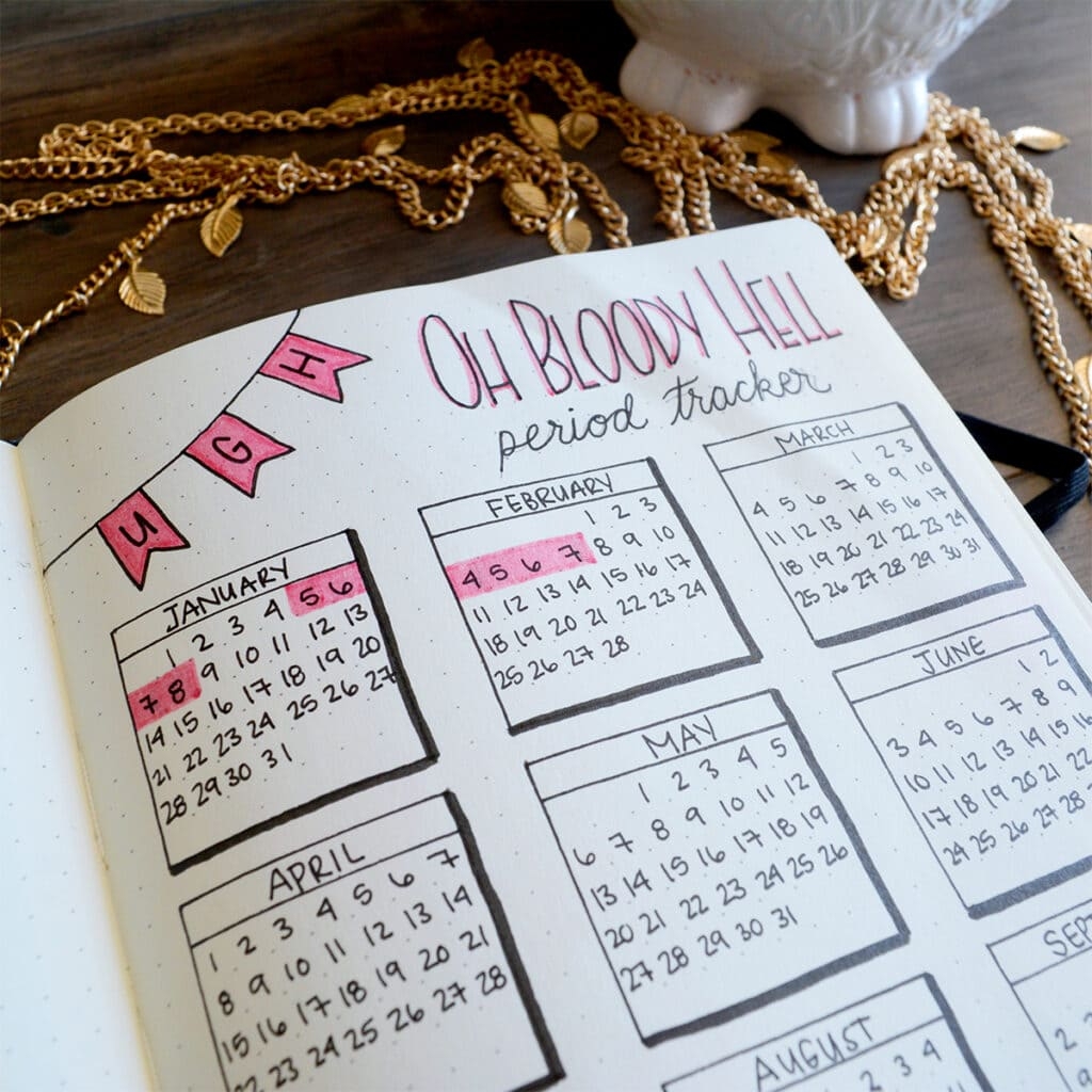 Bullet Journal Period Tracker The Benefits Of Tracking Your Cycle