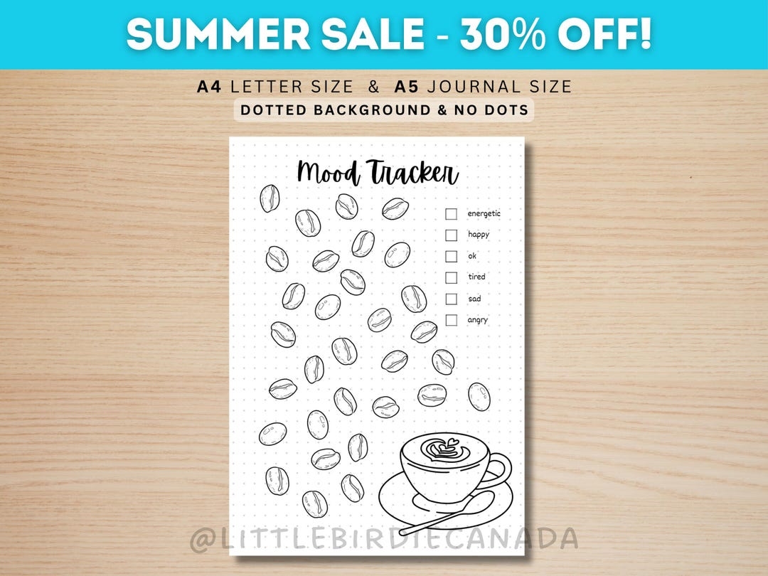 bullet journal printables coffee tracker