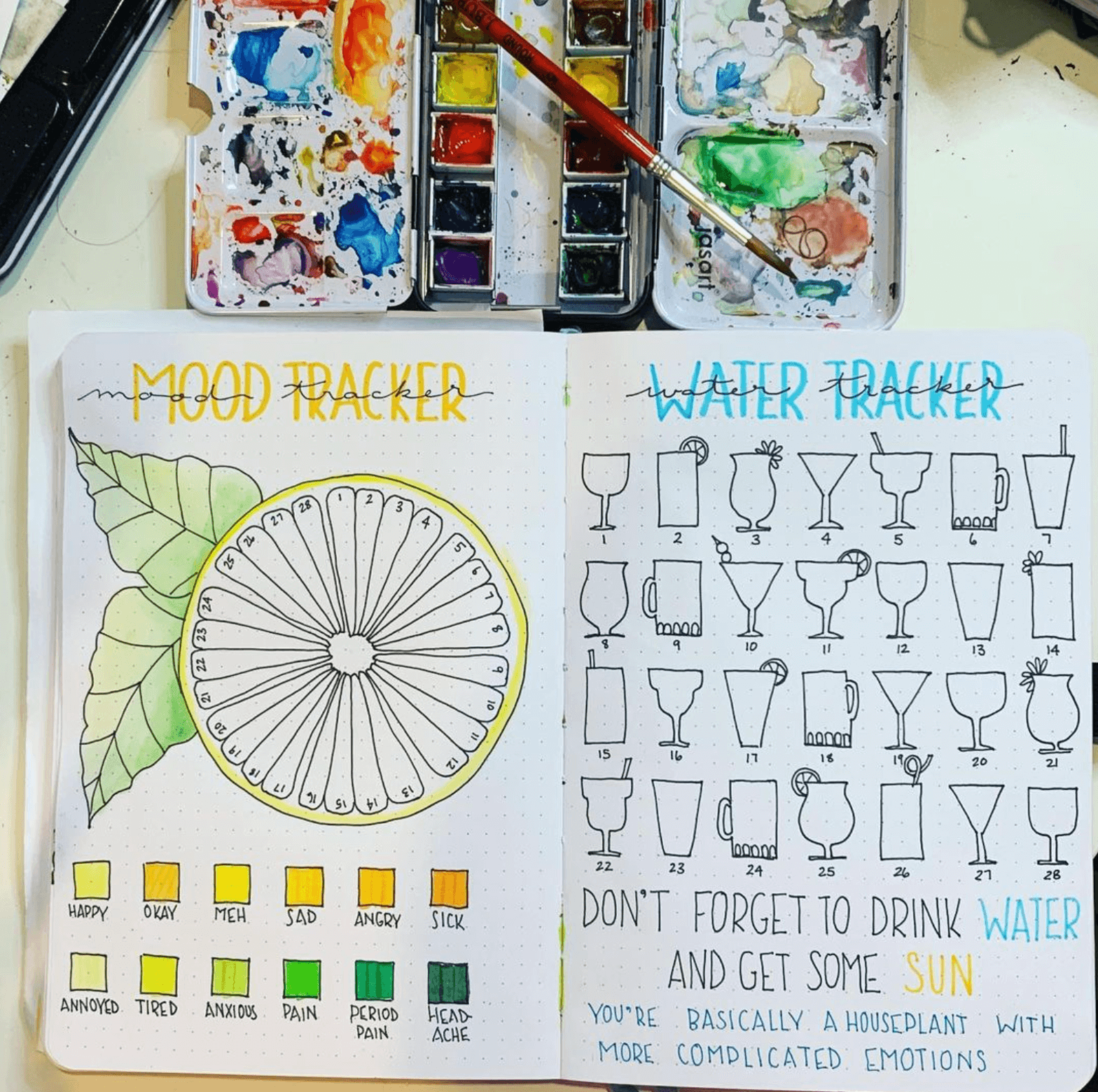 Creative Water Tracker Bullet Journal Ideas Bullet Planner Ideas