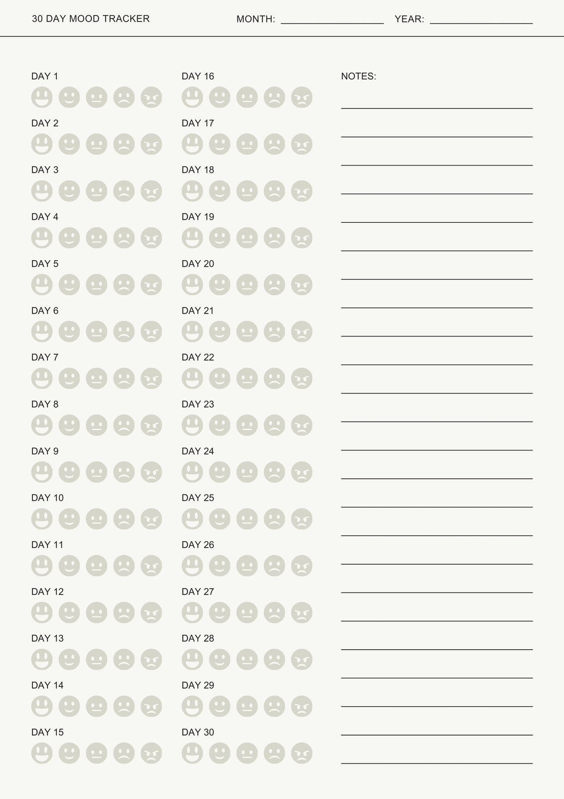 Free And Customizable Mood Templates