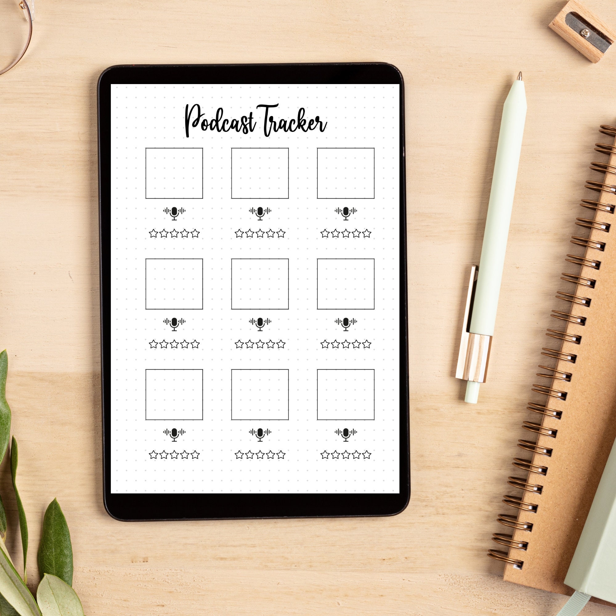 Podcast Tracker Bullet Journal Page Podcast Log Entertainment Tracker Bullet Journal A5 Page Etsy
