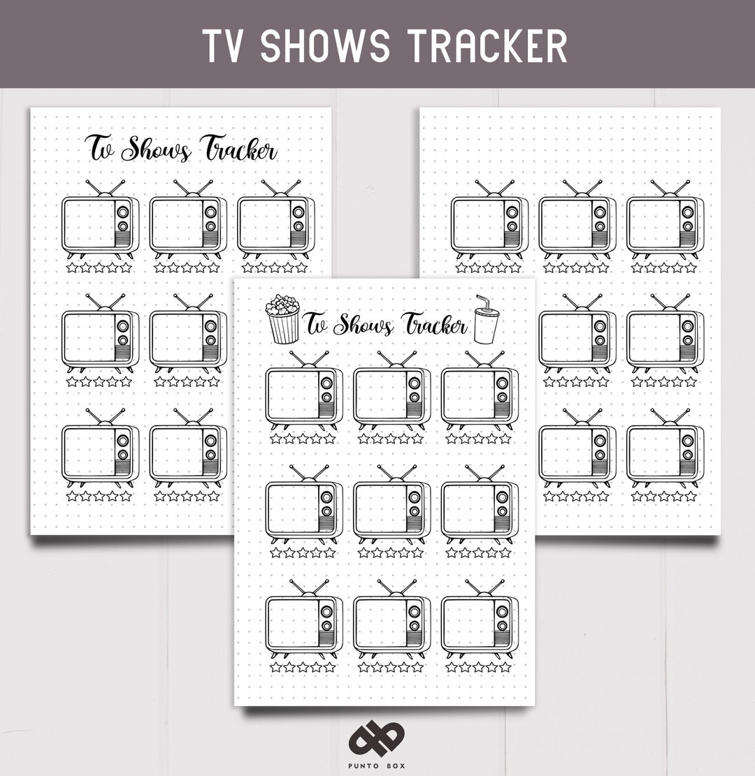 bullet journal tv tracker printable