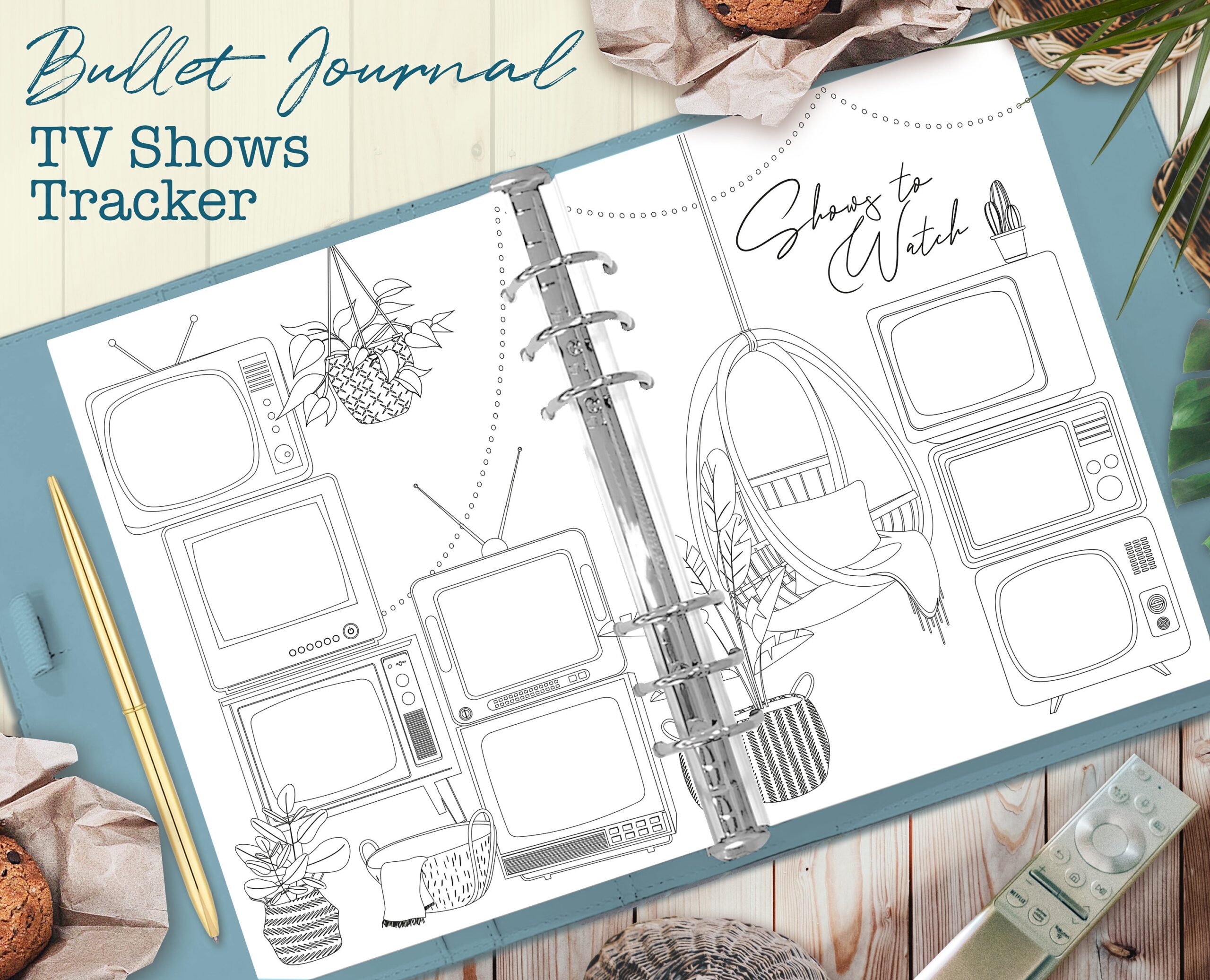 Printable TV Shows I Want To Watch Tracker Pages For Planners And Journals Fits A5 And Half US Letter Etsy