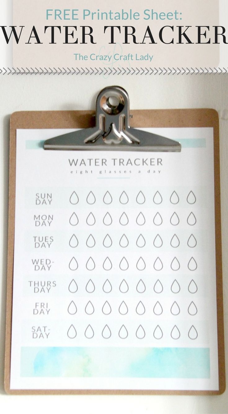Printable Water Tracker
