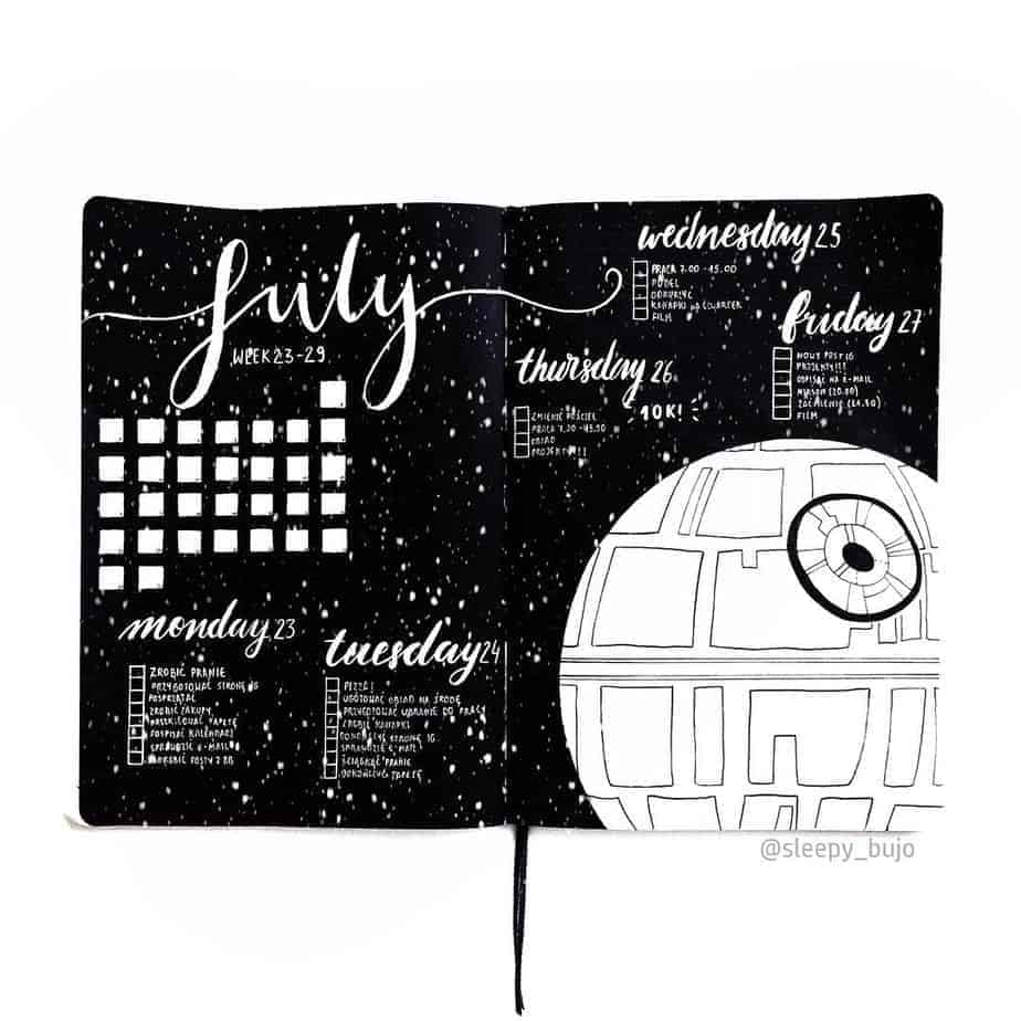 Star Wars Bullet Journal Theme Inspirations Masha Plans