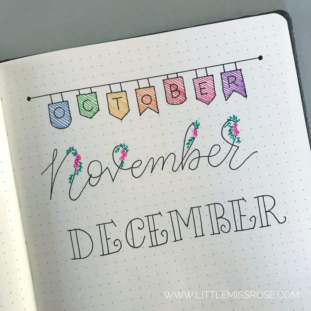 11 Simple Hand Lettered Fonts For Your Bullet Journal Little Miss Rose