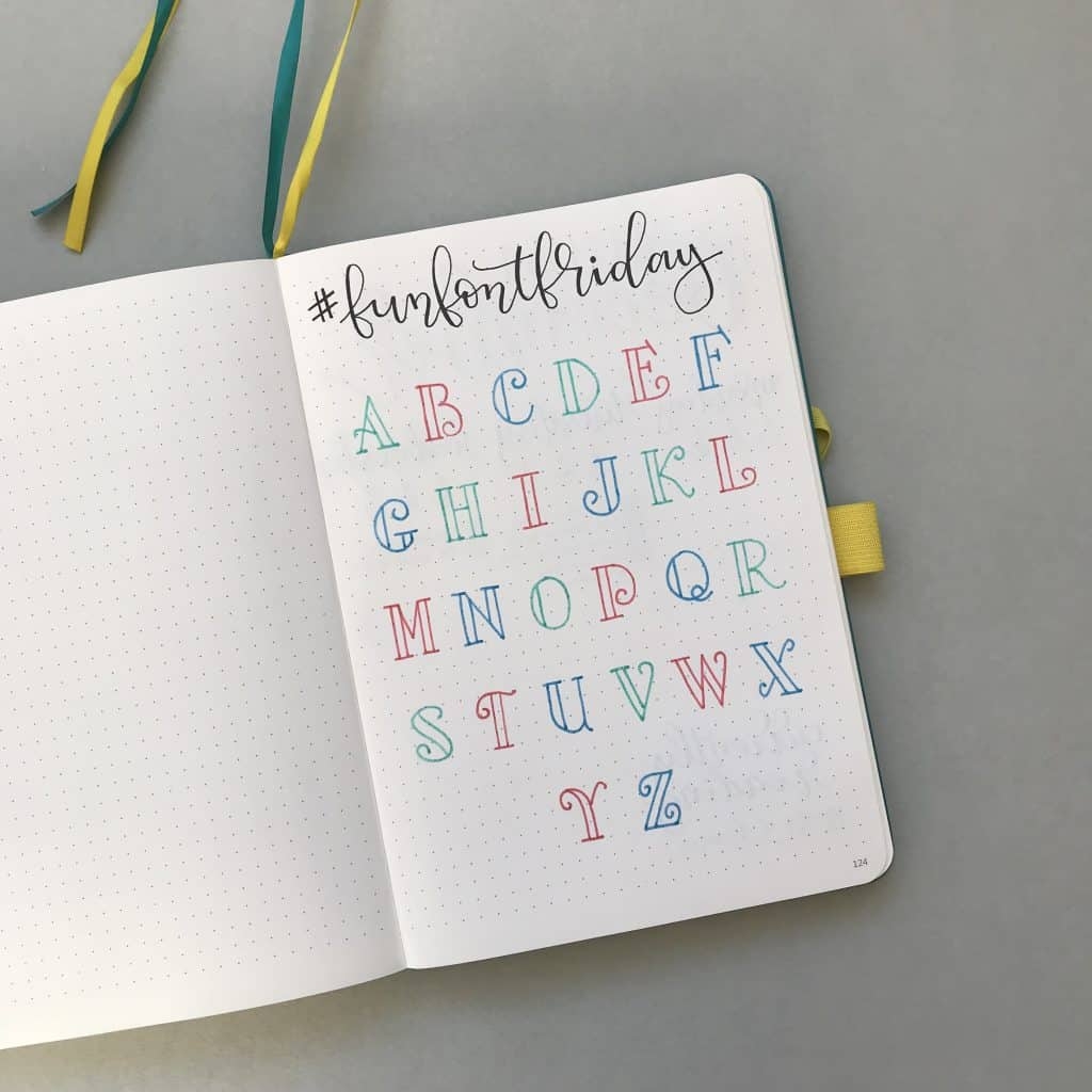 bullet journal font ideas