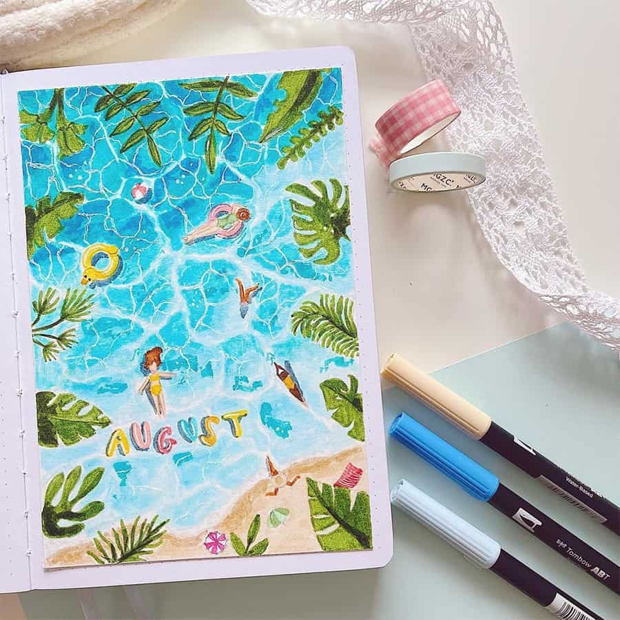 13 Vibrant August Bullet Journal Cover Page Ideas Masha Plans 13 Vibrant August Bullet Journal Cover Page Ideas Masha Plans