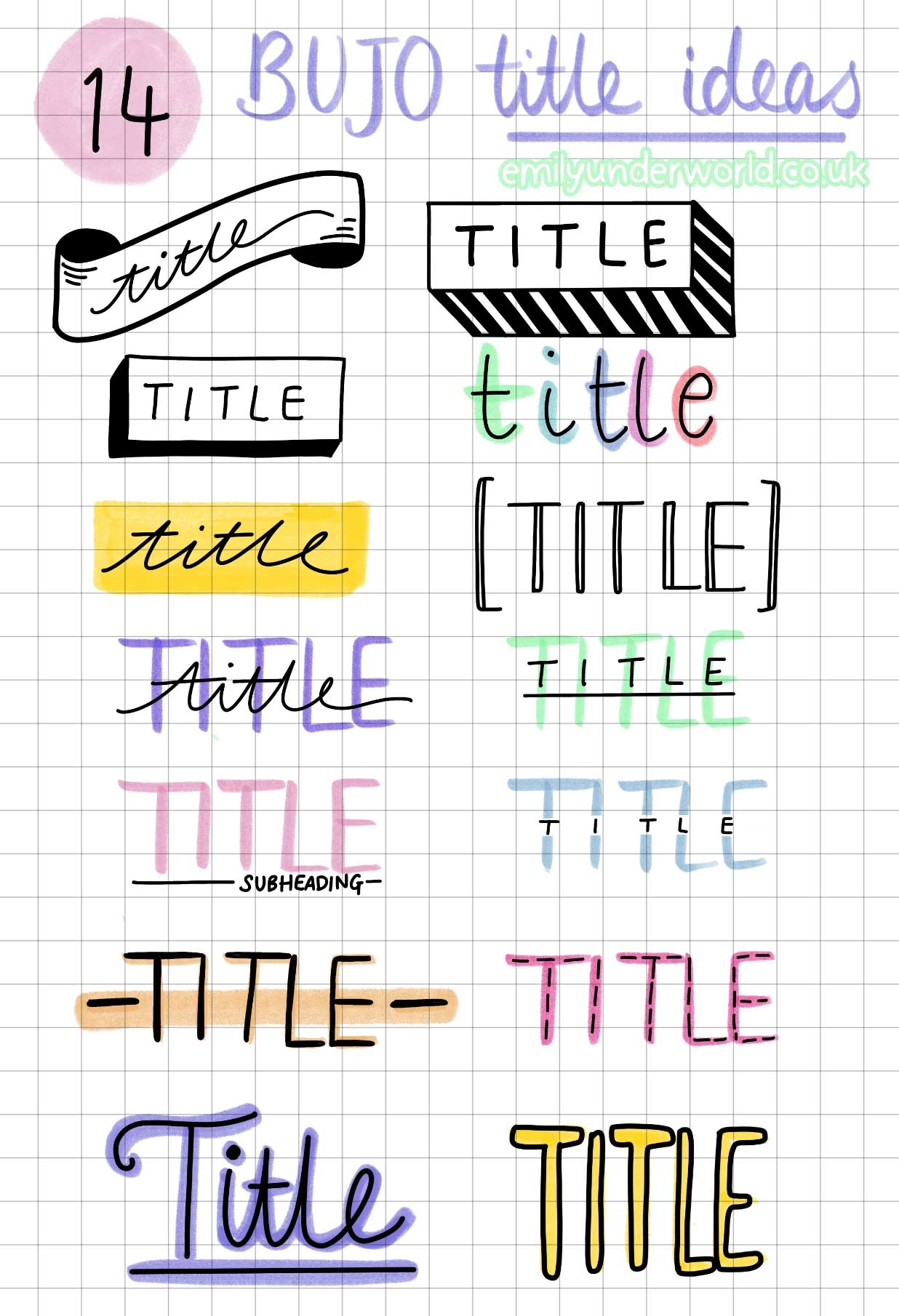 14 Super Simple Bullet Journal Title Ideas Emily Underworld 14 Super Simple Bullet Journal Title Ideas Emily Underworld