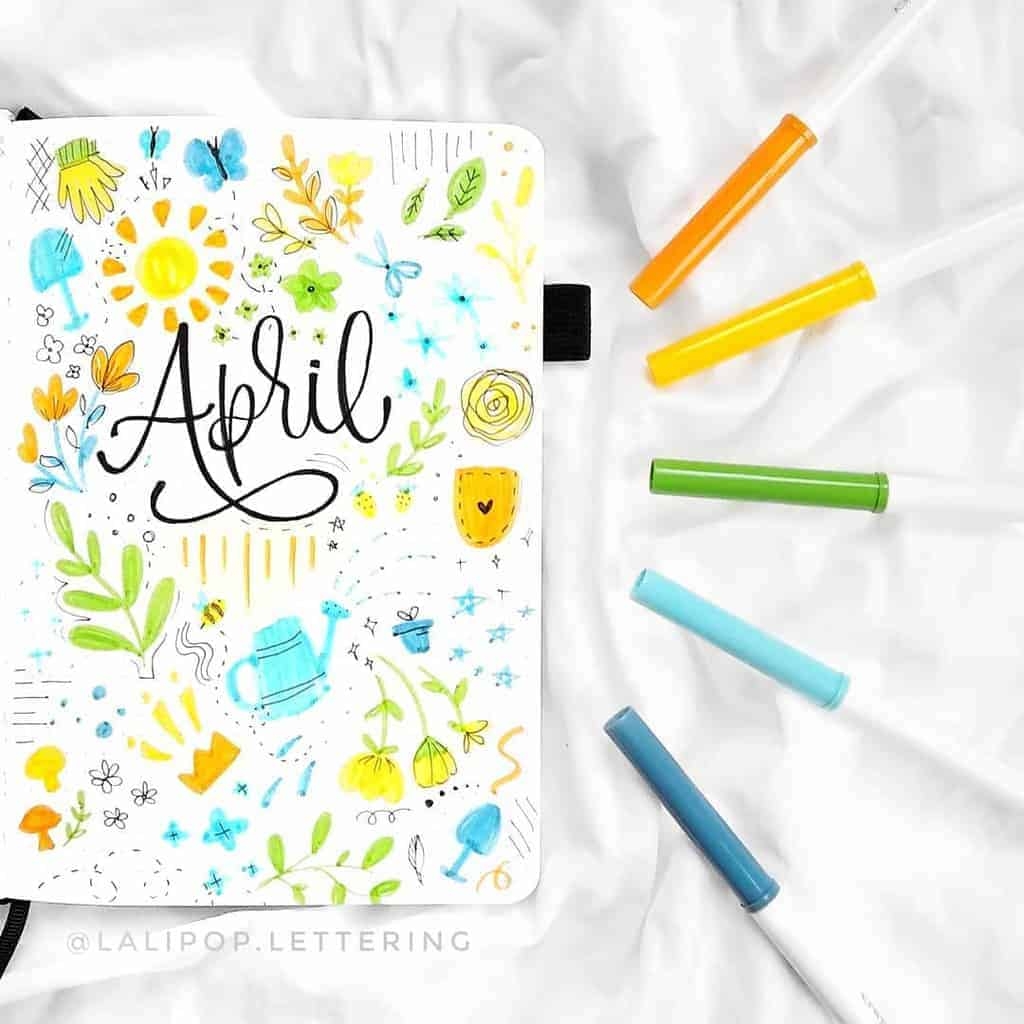 15 April Bullet Journal Theme Ideas Masha Plans