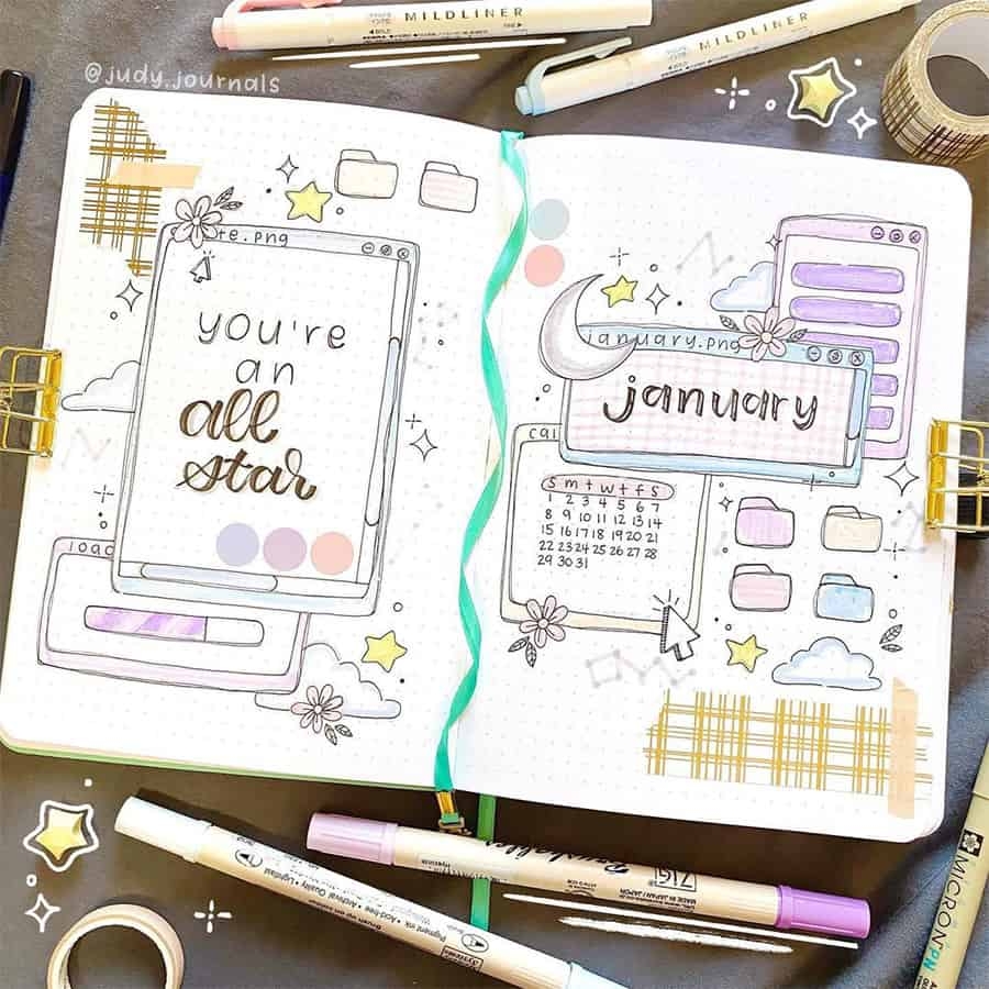 17 Inspiring January Bullet Journal Theme Ideas 17 Inspiring January Bullet Journal Theme Ideas