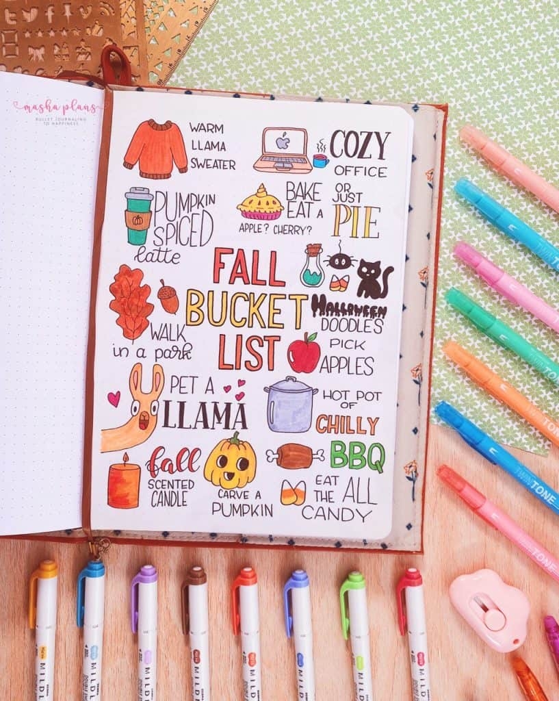 bucket list bullet journal