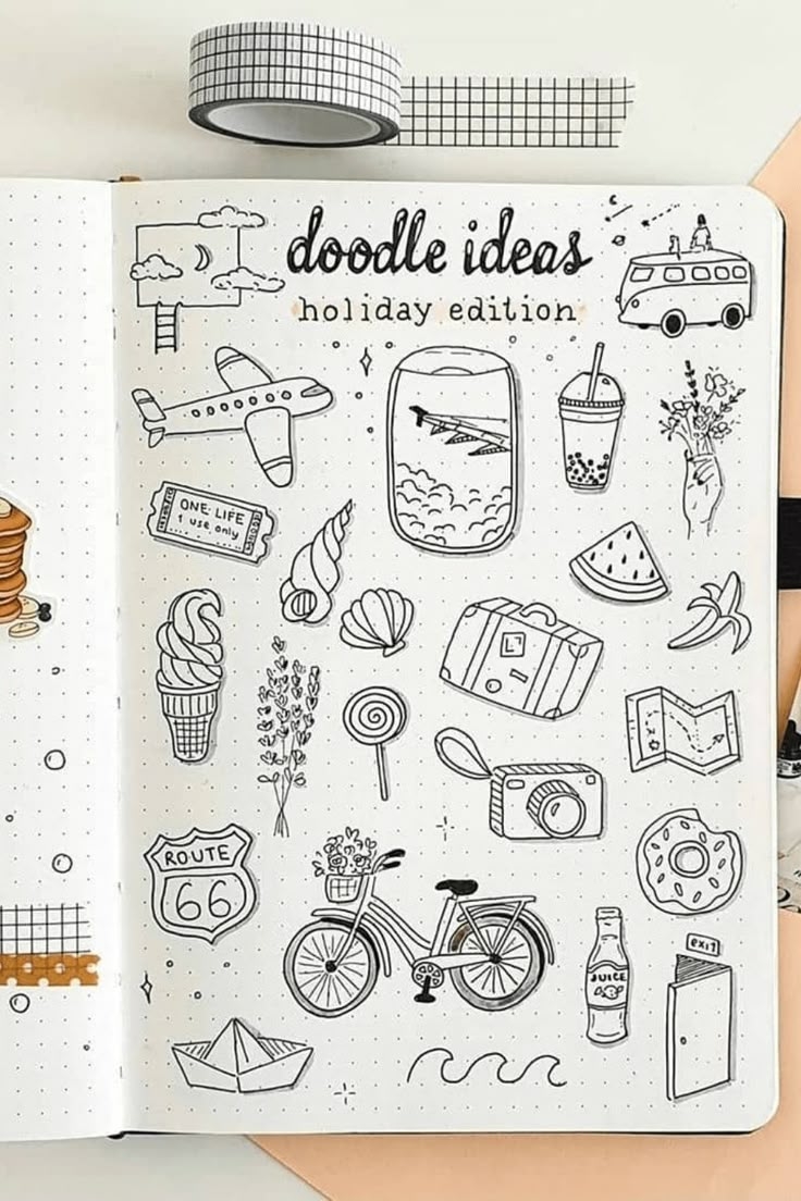 22 Best And Easy Summer Bullet Journal Doodles Summer Bullet Journal Doodles