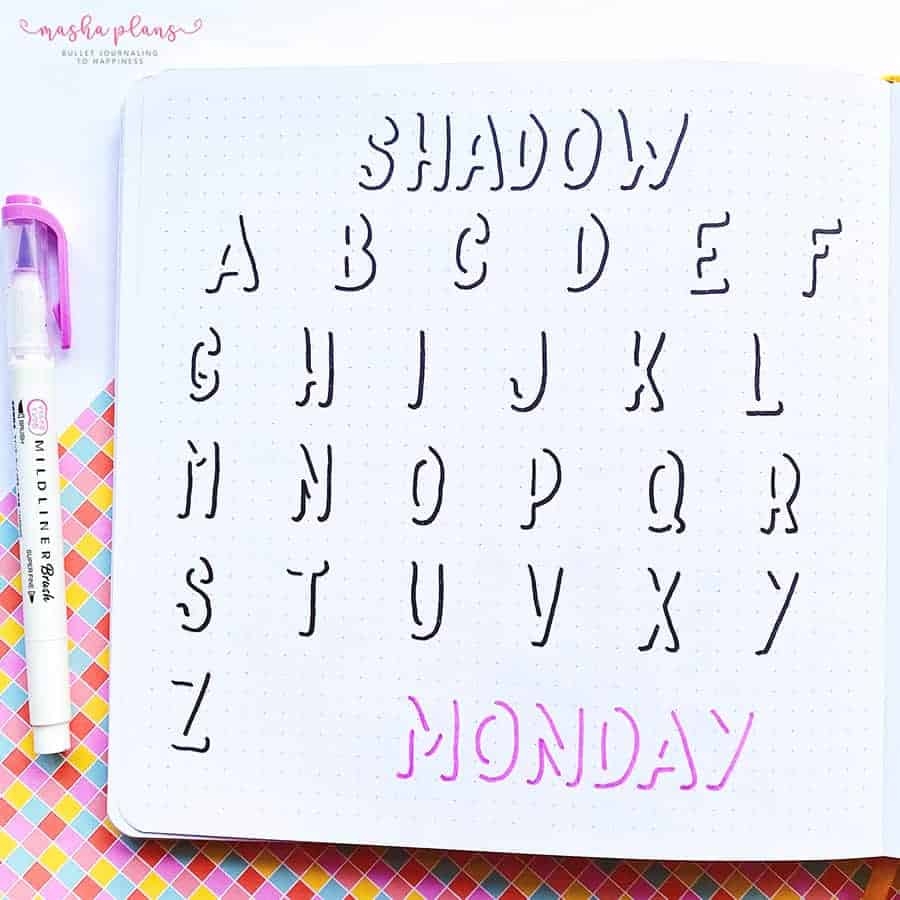 bullet journal lettering bullet journal lettering