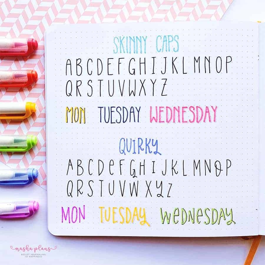 23 Bullet Journal Fonts You Need To Try Today Masha Plans