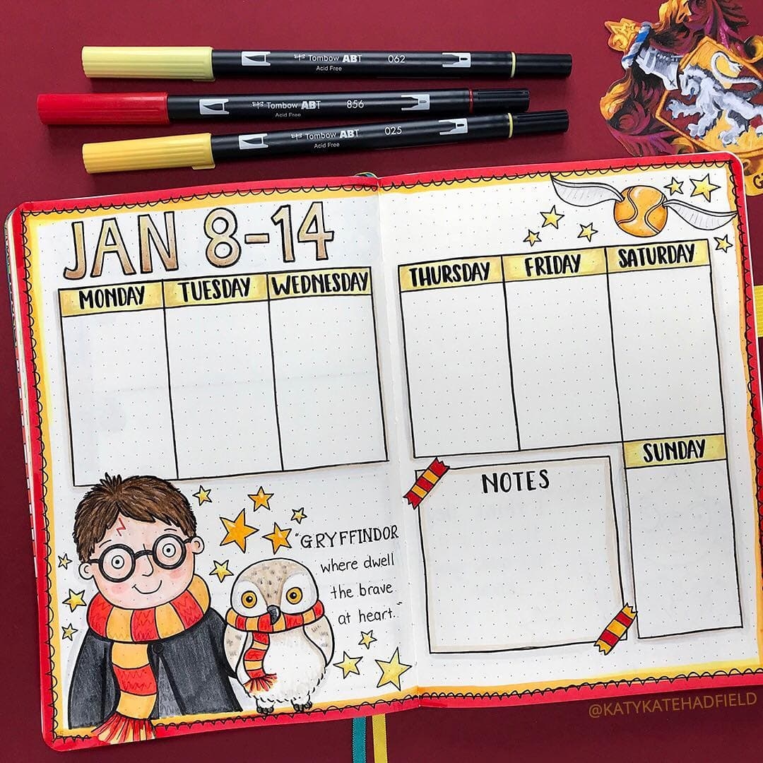 24 Harry Potter Bullet Journals Head Back To Hogwarts