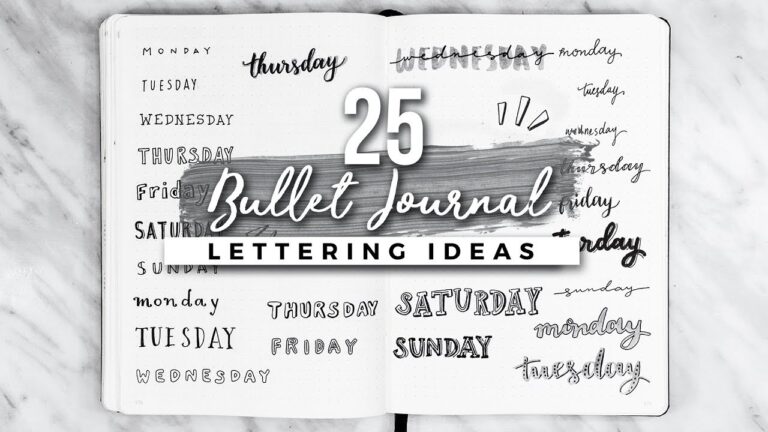 25 Bullet Journal Lettering Handwriting Ideas YouTube