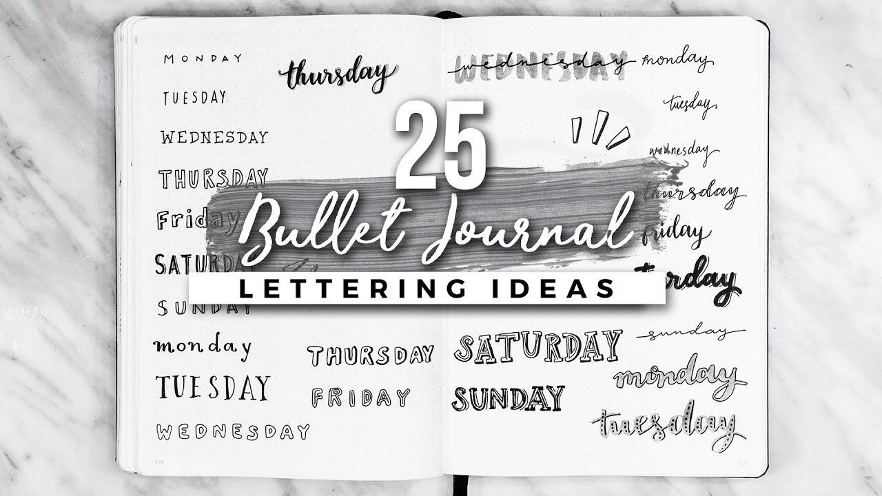 25 Bullet Journal Lettering Handwriting Ideas YouTube
