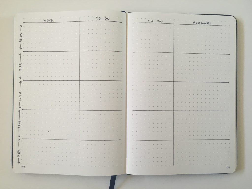 30 Minimalist Bullet Journal Weekly Spreads set Up The Week In 10 Minutes Or Less All About Planners