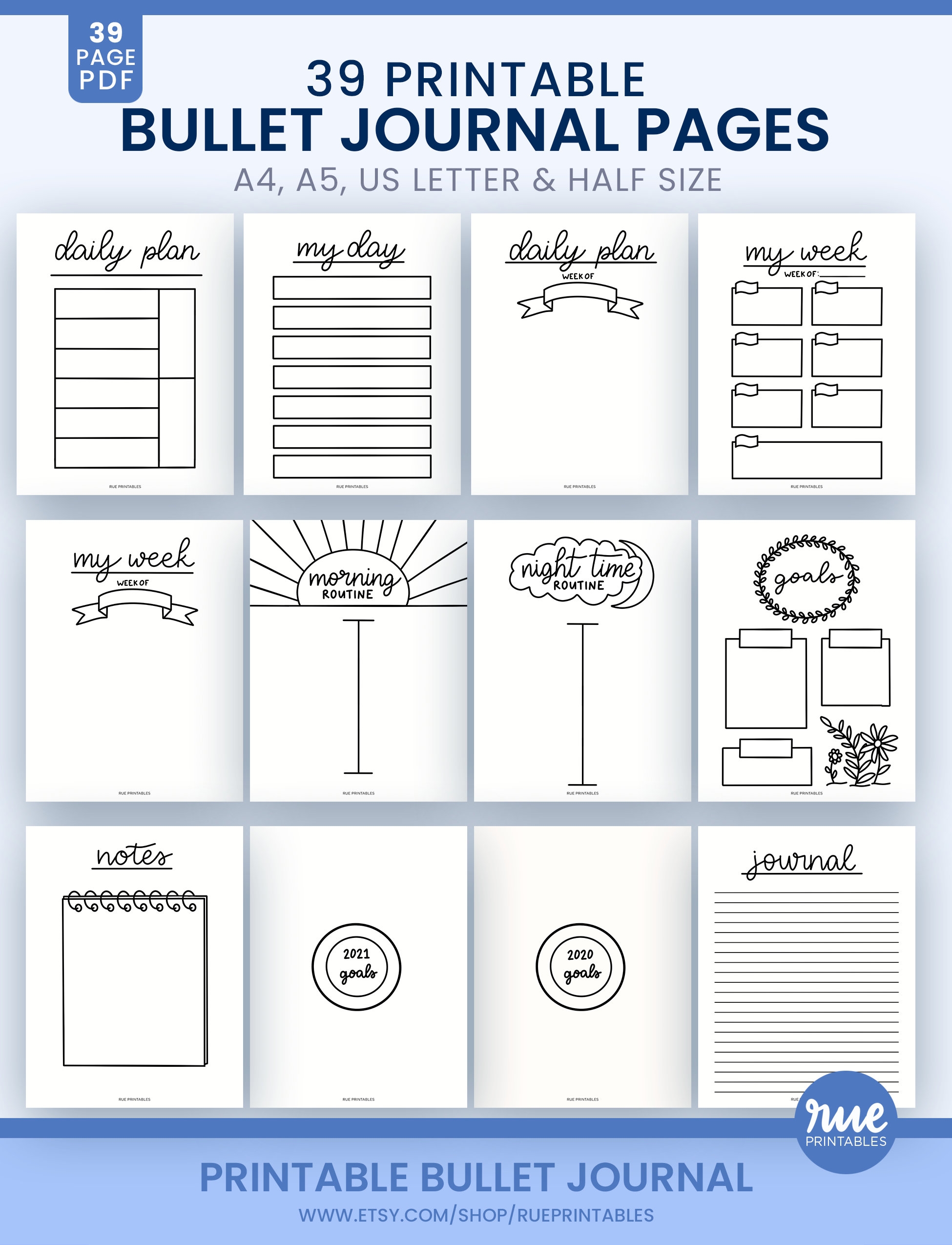 printable bullet journal
