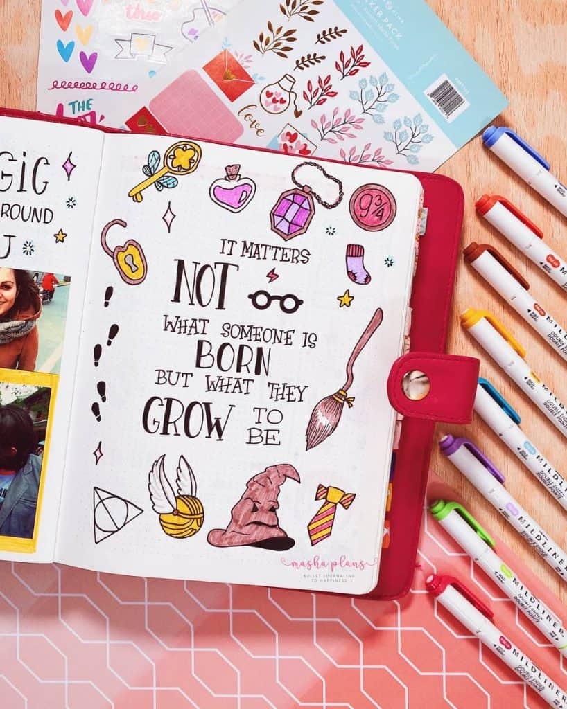 43 Harry Potter Bullet Journal Theme Inspirations