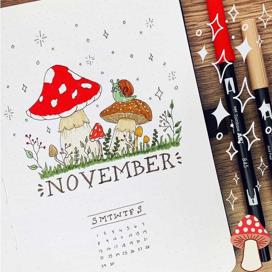 43 November Bullet Journal Ideas Masha Plans