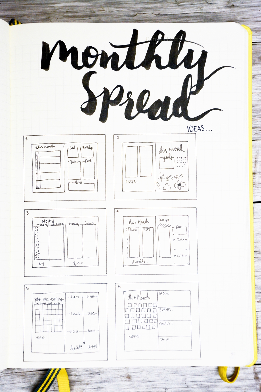 5 Creative Monthly Spread Ideas For Your Bullet Journal 5 Creative Monthly Spread Ideas For Your Bullet Journal
