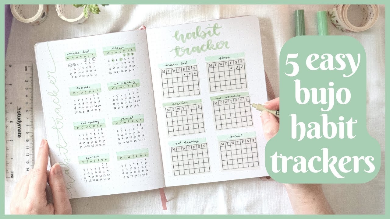 5 Easy Habit Tracker Ideas For Your Bullet Journal YouTube