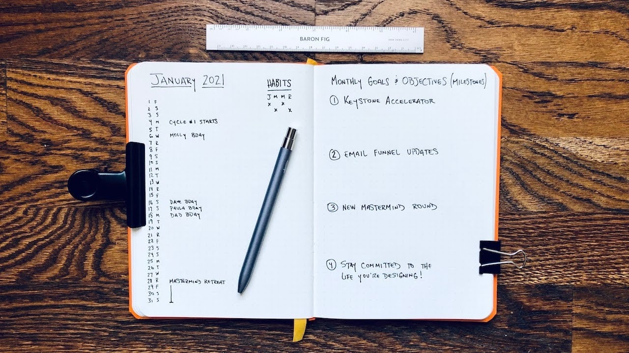 bullet journal set up