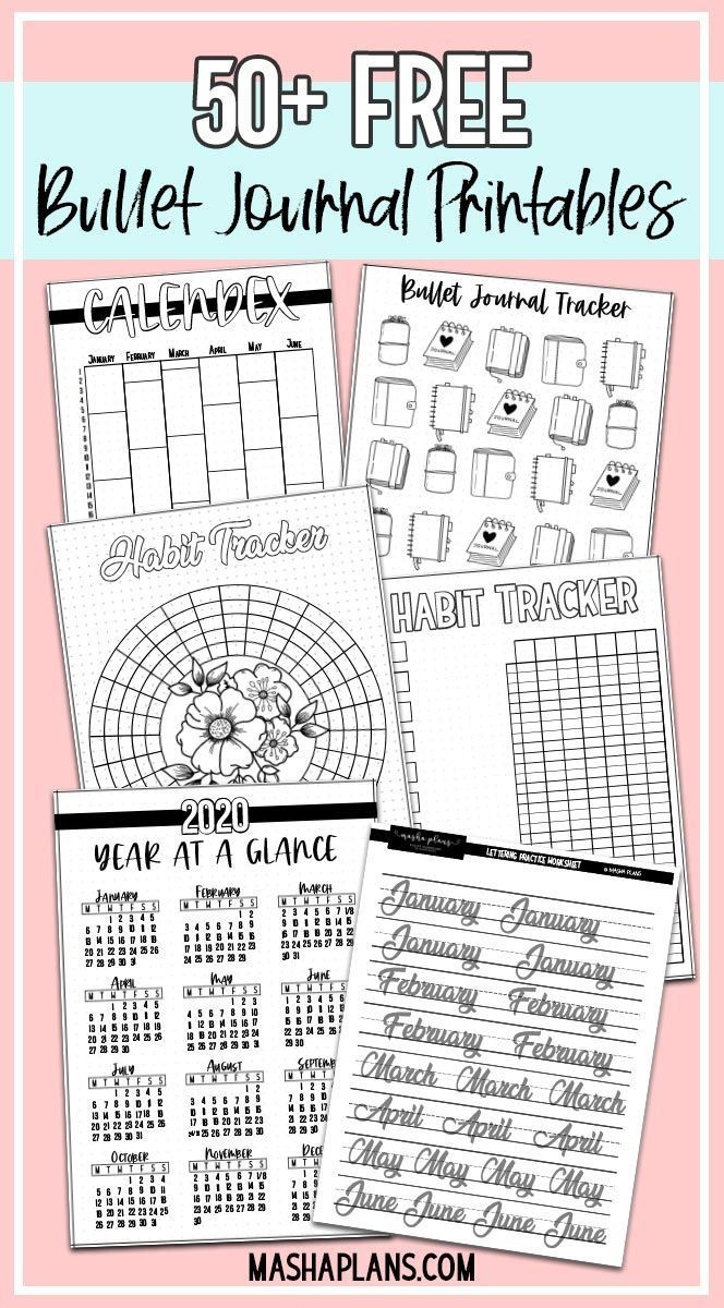 printable pages for bullet journal
