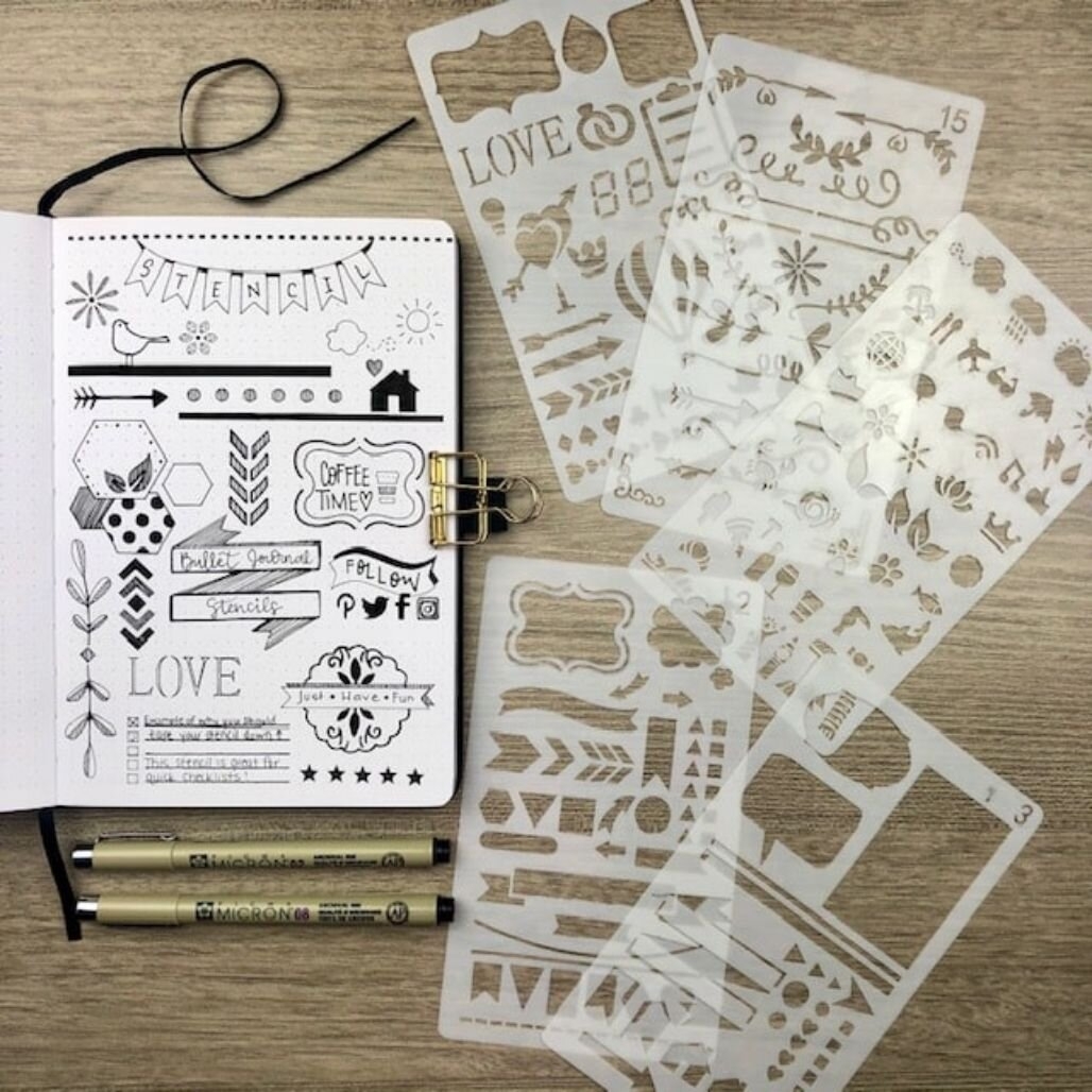 7 Inspiring Ways You Can Use Bullet Journal Stencils Joyful Journaler