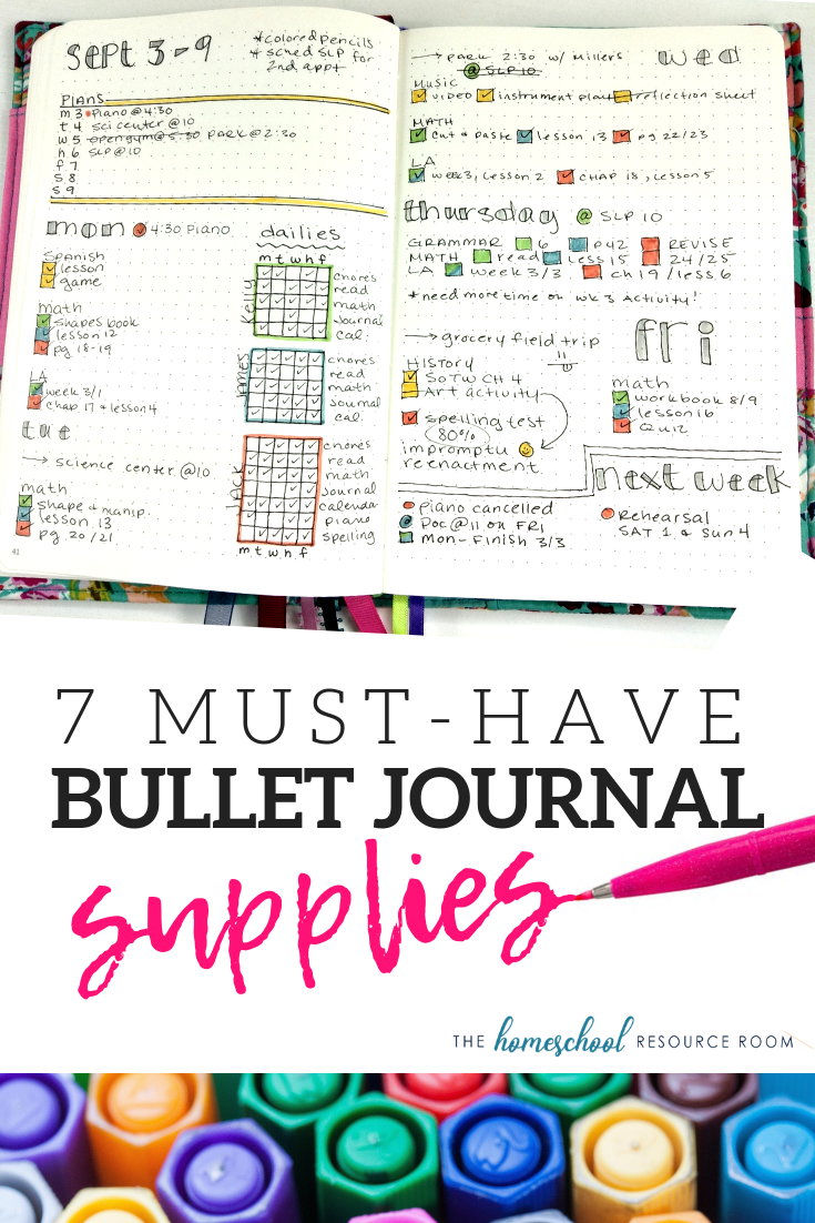 bullet journal supplies