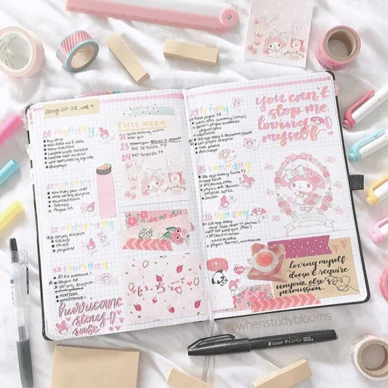 70 Pink Bullet Journal Layout Ideas My Inner Creative