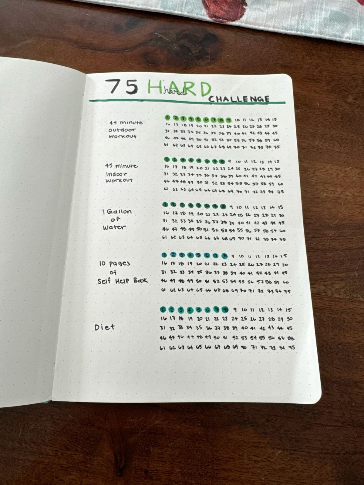 75 Soft Bullet Journal Habit Tracker