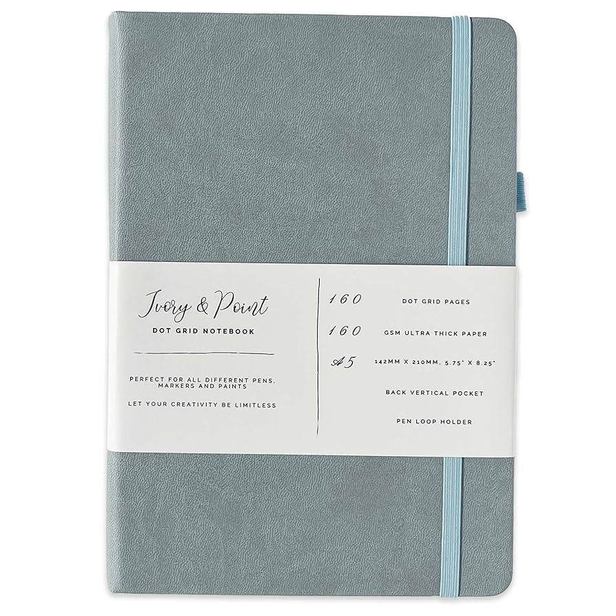 Amazon Ivory Point Premium Quality Dotted Bullet Journal Notebook 160 Pages 160 Gsm Bleed Ghost Proof Thick White Dotted Paper A5 Dotted Journal Dot Grid