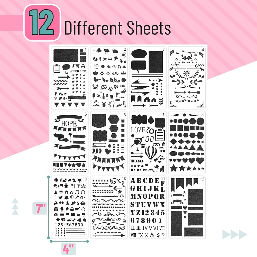 bullet journaling stencils