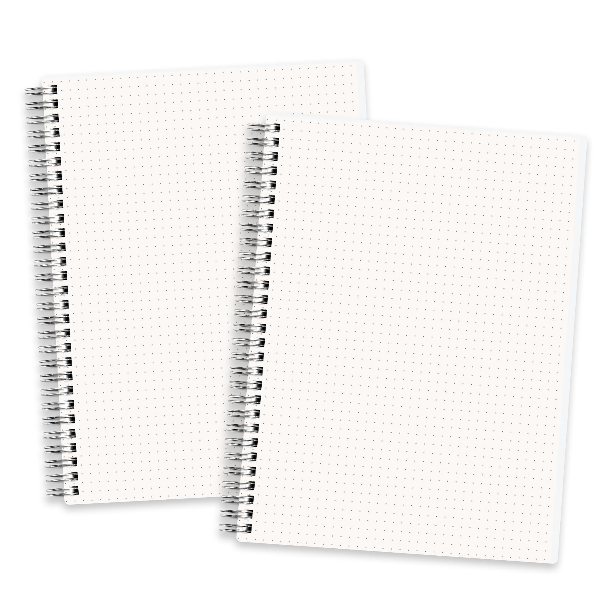 Amazon RETTACY Bullet Dotted Journal Notebook 2 Pack 160 Pages Per Pack B5 Medium Size 7 6 10 100 GSM Thick Paper Spiral bound Flexible Plastic Cover For Bullet Journaling Planning Office Products