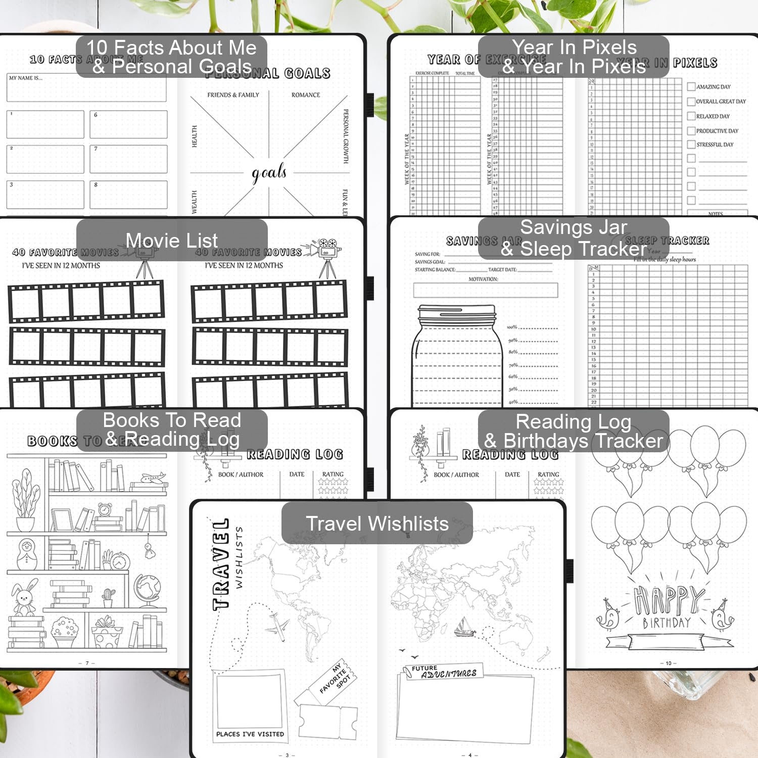 pre filled bullet journal