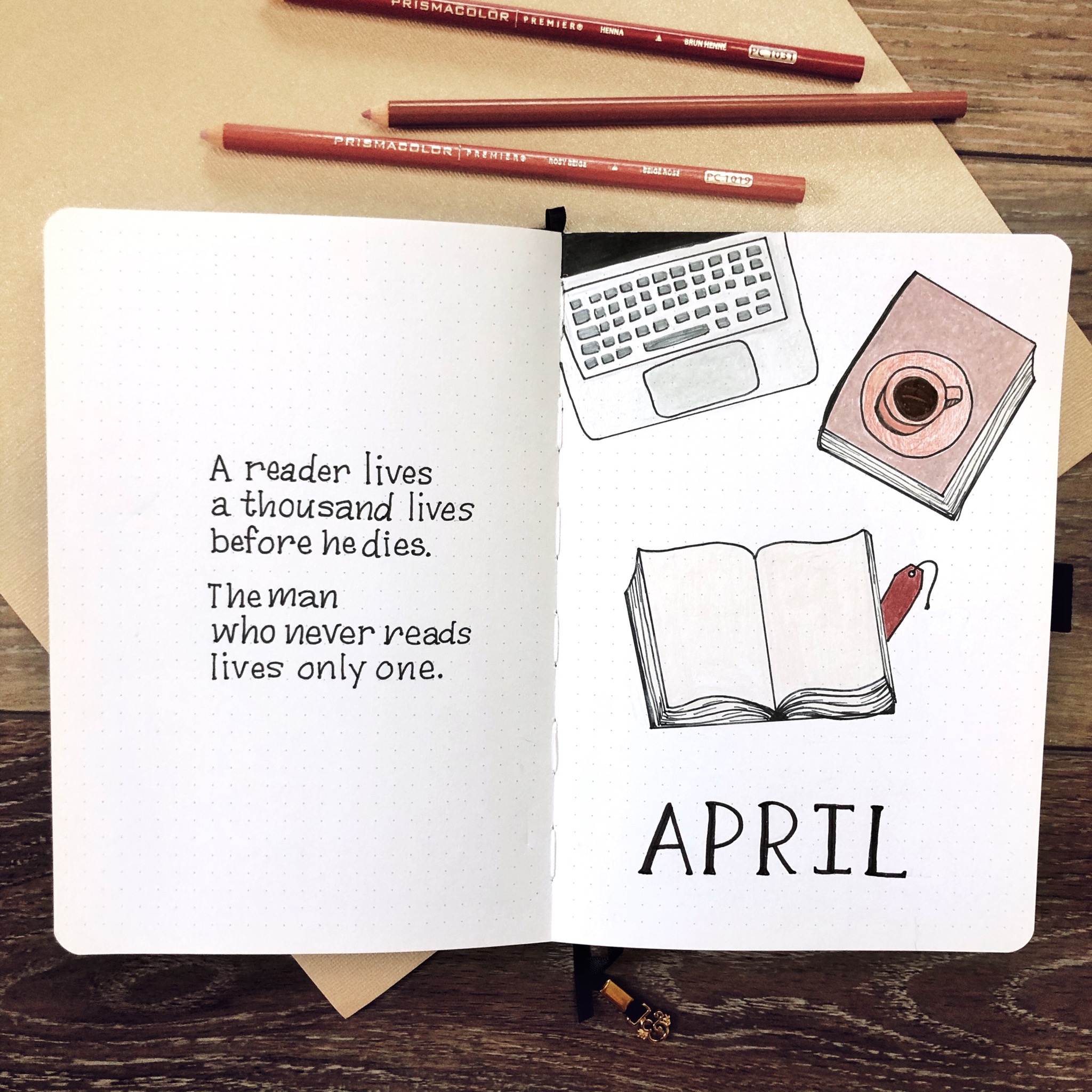 April Bullet Journal Set Up Bookish Bullet Journal Theme Rae s Daily Page