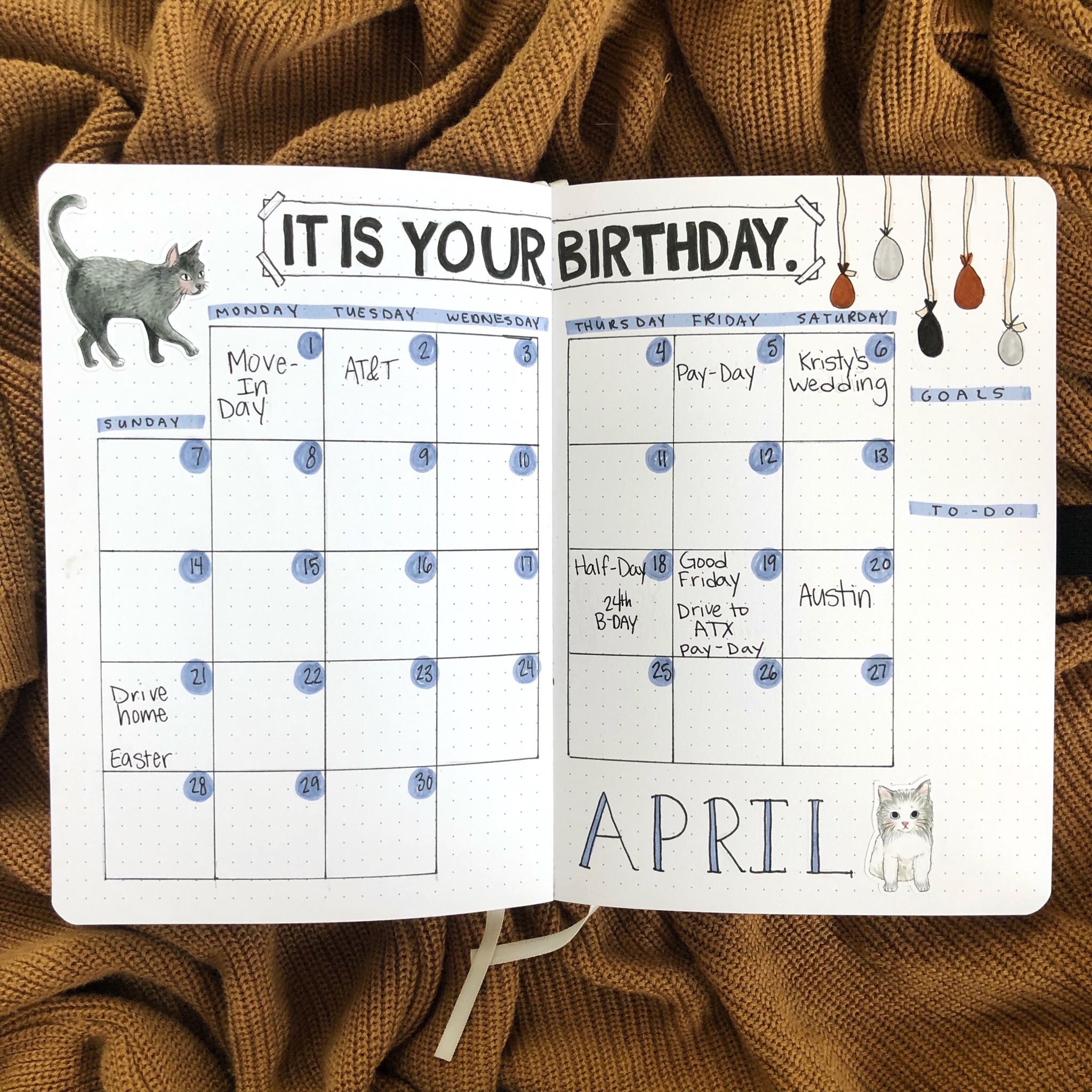 April Bullet Journal Set Up Rae s Daily Page