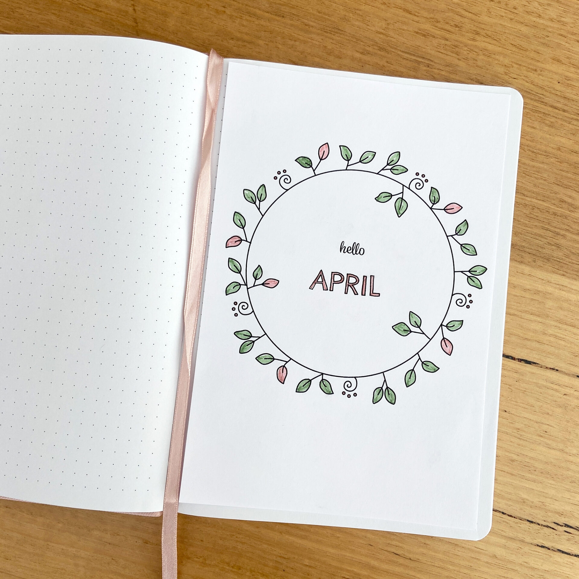 April Monthly Cover Journal Prompts Space Quiet Journaling