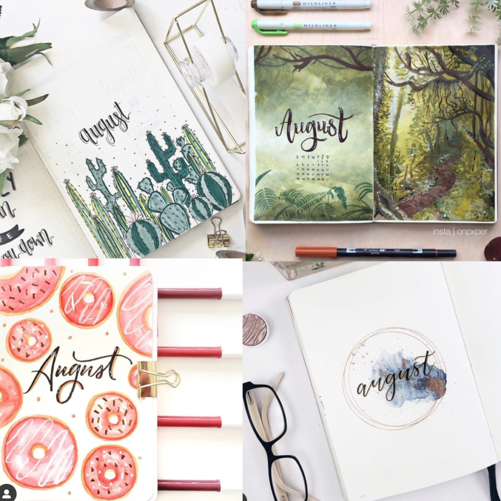 august bullet journal cover page august bullet journal cover page