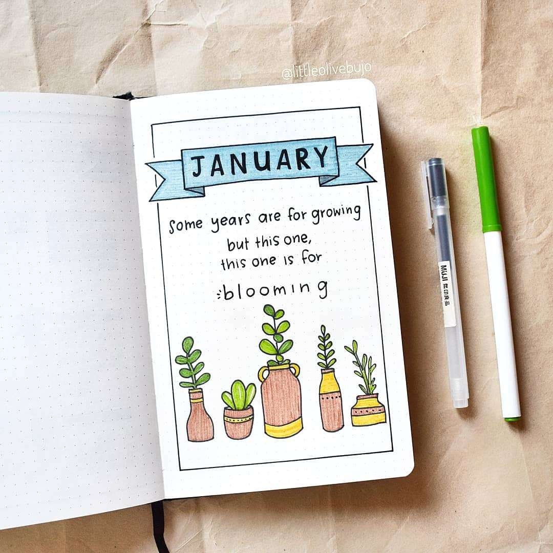 Best January Bullet Journal Cover Page Ideas For The New Year Bullet Planner Ideas Best January Bullet Journal Cover Page Ideas For The New Year Bullet Planner Ideas