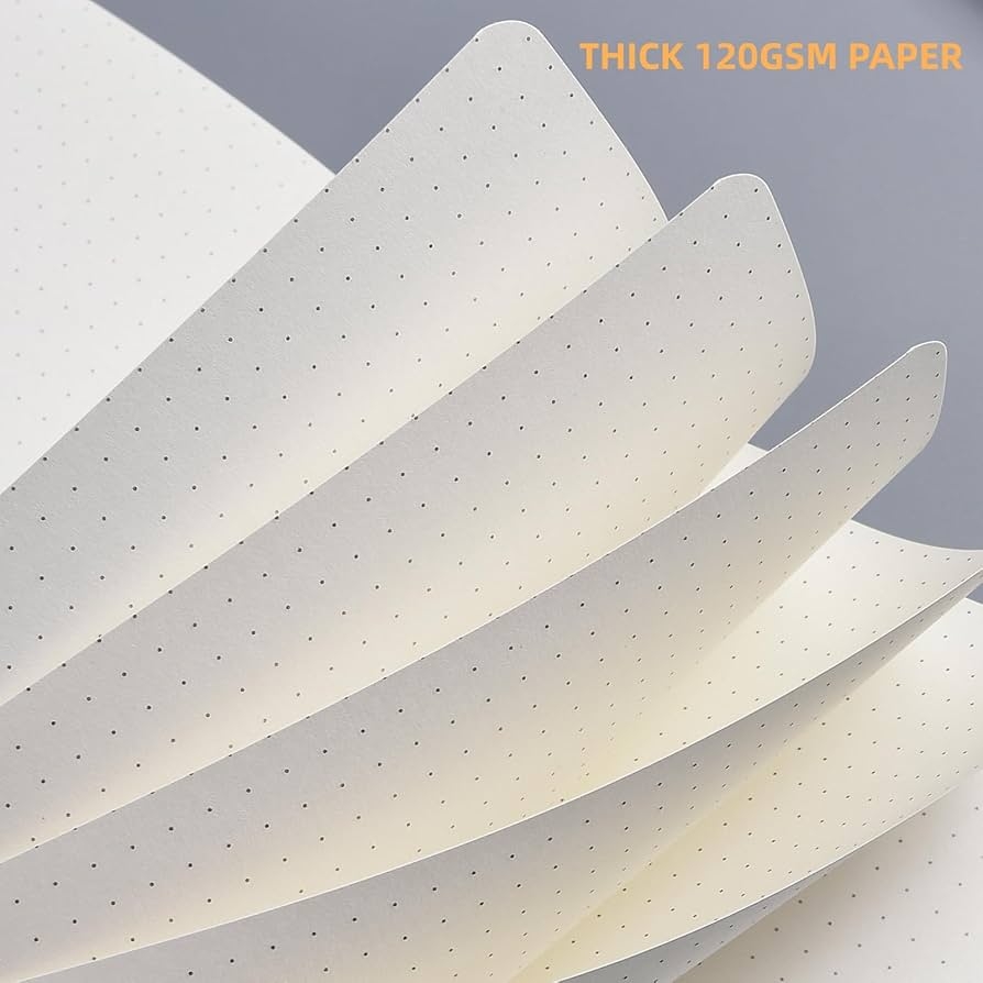 Bullet Journal A4 Dotted Bullet Journal Pointill Bullet Dotted Journal A5 120Gsm Papier 172 Pages V gane Cuir Reli Bullet Journal A5