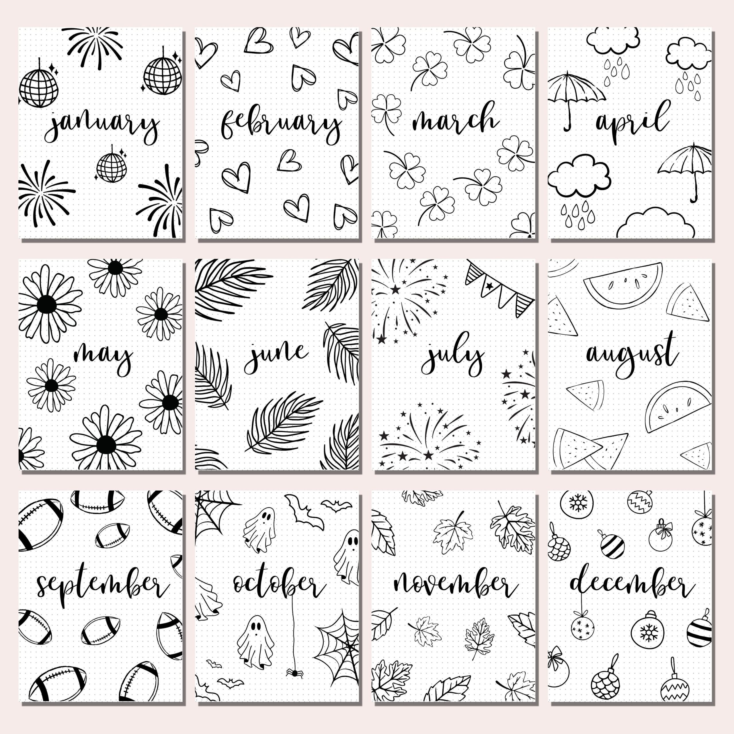 Bullet Journal Cover Pages 12 Month Title Pages A5 Planner Inserts 2025 Bullet Journal Pages Digital Planner 2025 Etsy Bullet Journal Cover Pages 12 Month Title Pages A5 Planner Inserts 2025 Bullet Journal Pages Digital Planner 2025 Etsy